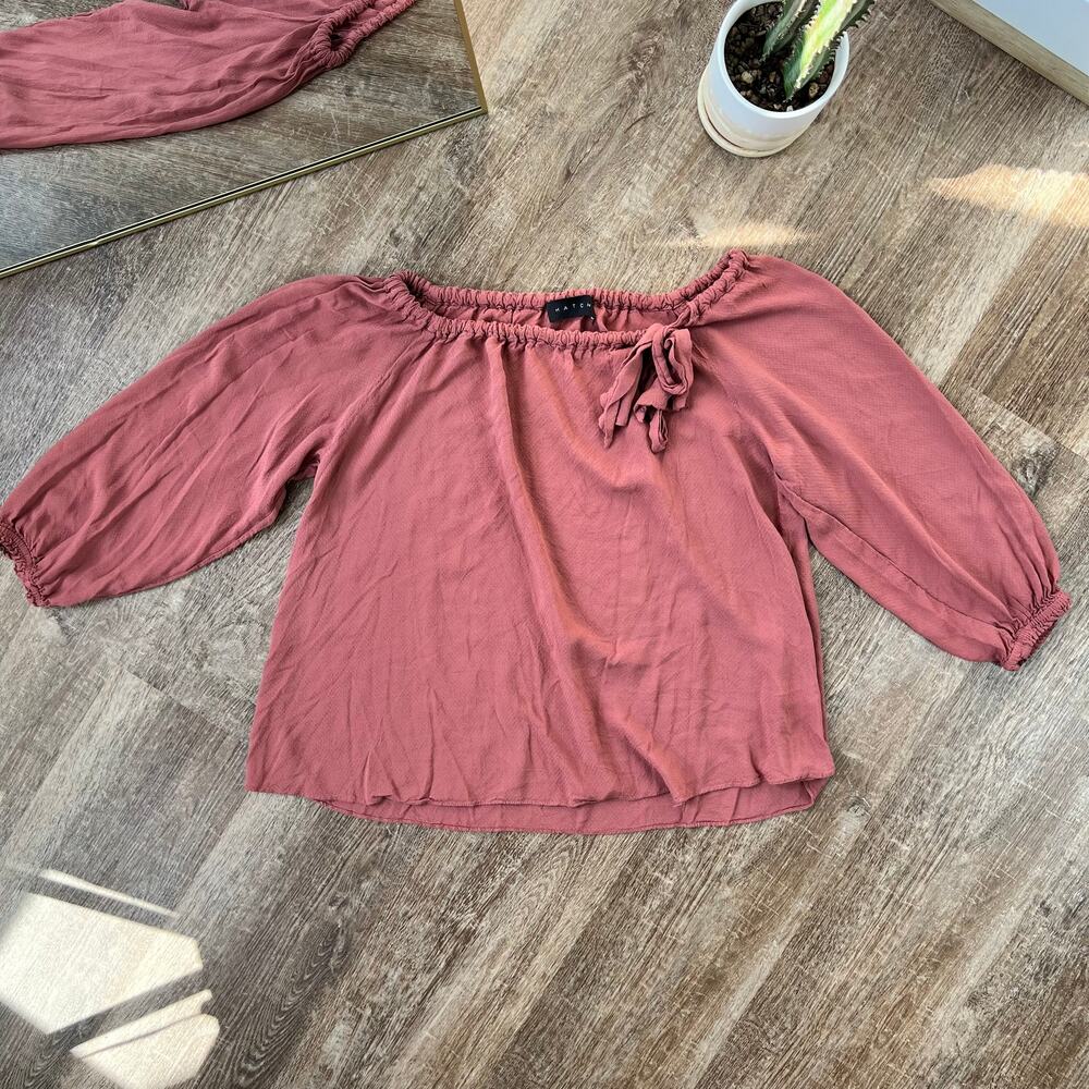 Hatch Maternity Women’s THE LAETITIA BLOUSE Sienna Pink Size 1